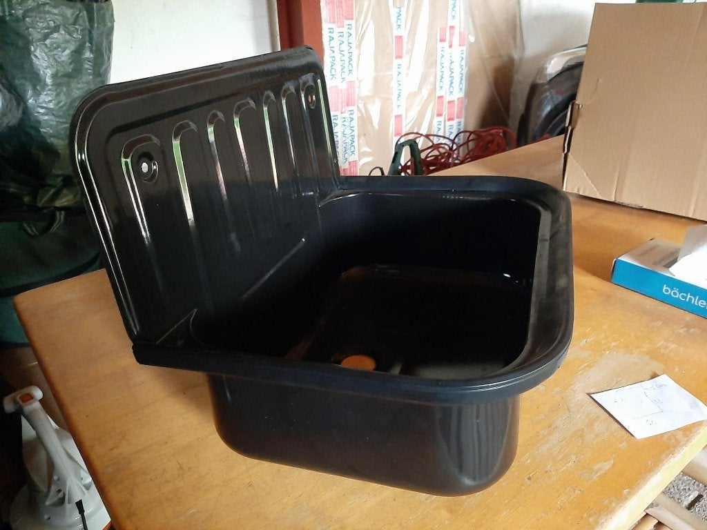 wasbak voor bijkeuken, garage, schuur, Huis en Inrichting, Overige typen, Verzenden, Nieuw, Zwart
