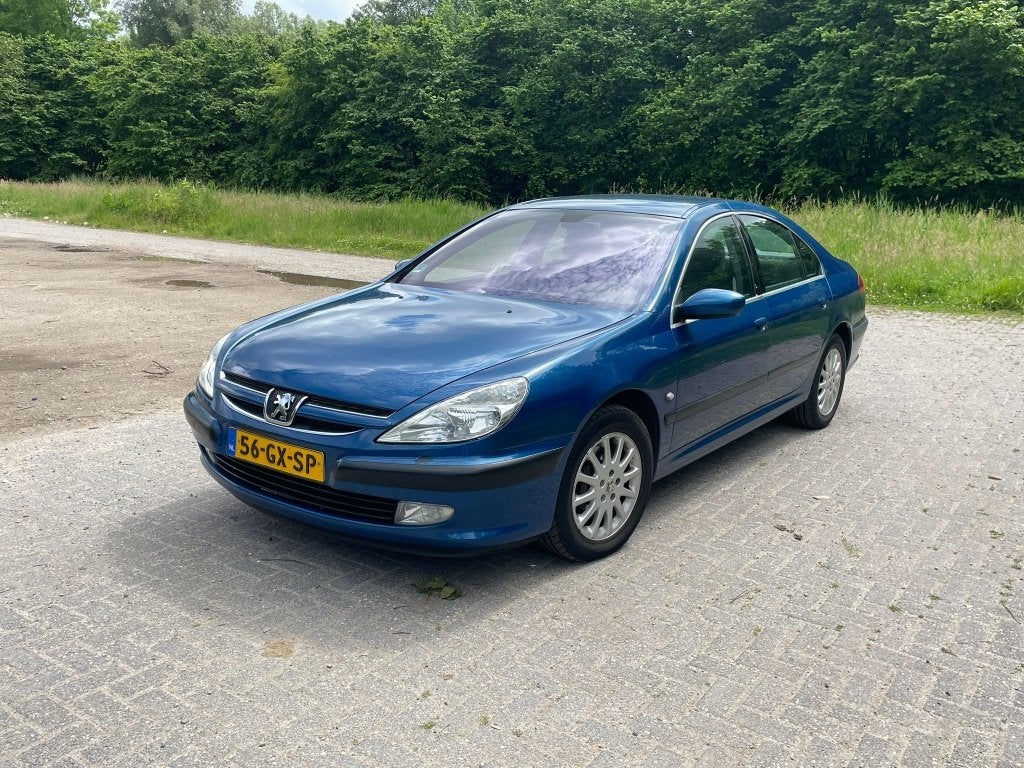 Peugeot 607 3.0 V6 24V 2001 Blauw, Auto's, Peugeot, Skiluik, Stof, 1800 kg, Blauw