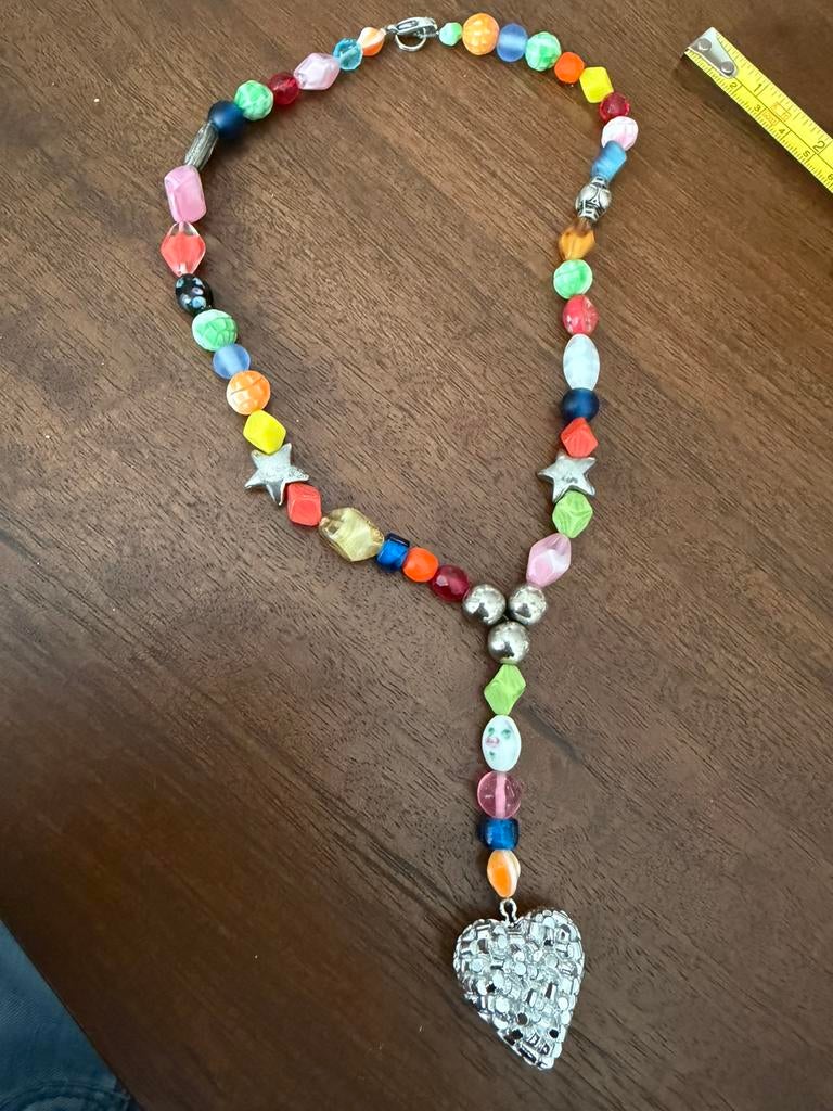 Prachtig gekleurde ketting, Overige materialen, Overige kleuren, Ophalen of Verzenden, Zo goed als nieuw