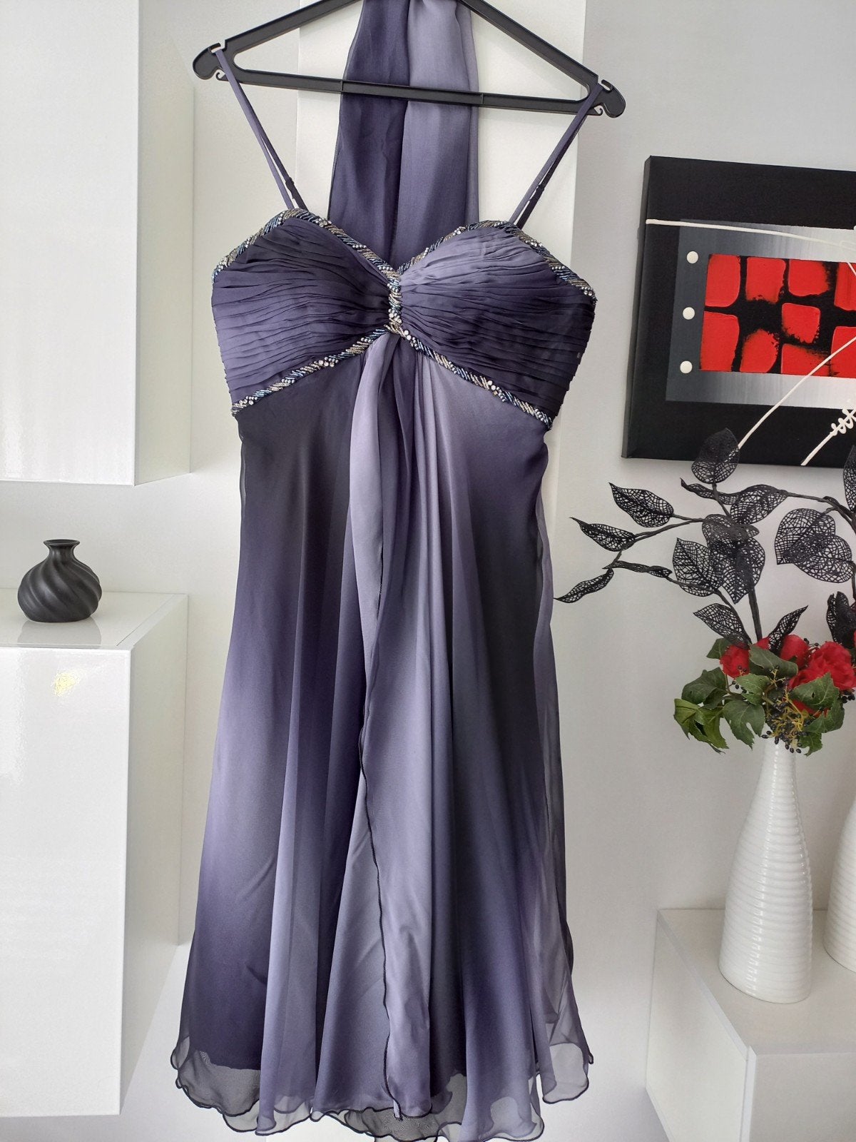 nieuw gala jurkje met sjaal maat S koopje nu, Kleding | Dames, Gelegenheidskleding, Galajurk, Paars, Nieuw, Ophalen of Verzenden