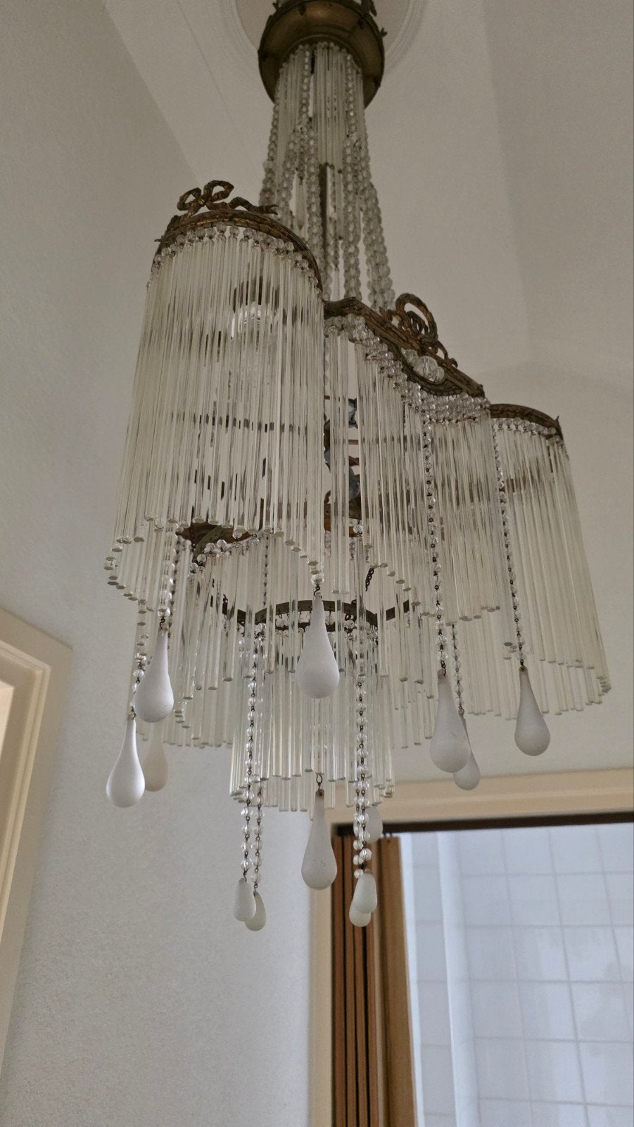 Zeer grote antieke Franse Louis XVI hanglamp, Antiek en Kunst, Ophalen
