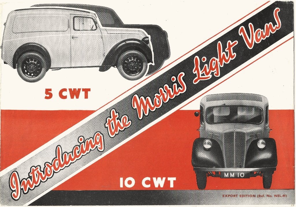 Morris Light Vans cwt folder auto bestelwagen 1948 (MR03), Verzenden, Zo goed als nieuw, Overige merken