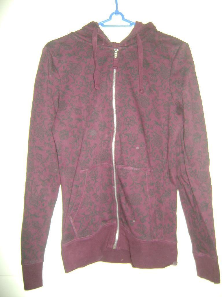 Bordeaux rood vest met bloemenprint - maat XS, Ophalen of Verzenden, Maat 34 (XS) of kleiner, Rood, Gedragen