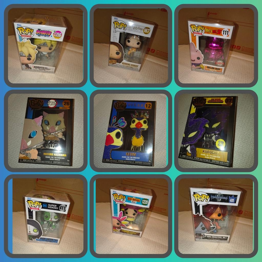 Verschillende Funko poppen en pop pins, Verzamelen, Poppetjes en Figuurtjes, Nieuw, Ophalen of Verzenden