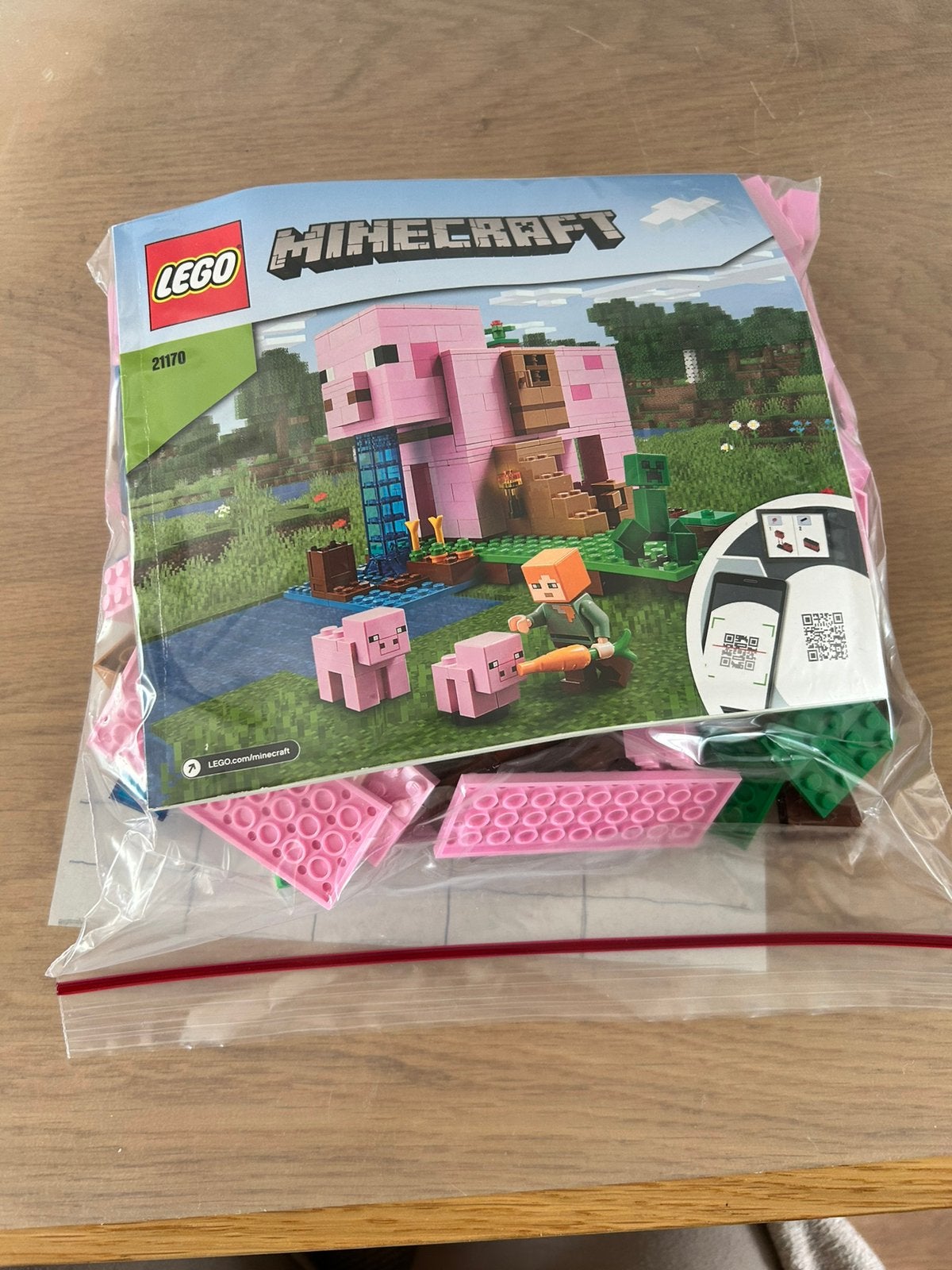 Lego Minecraft 21170 het varkenhuis, Ophalen, Zo goed als nieuw