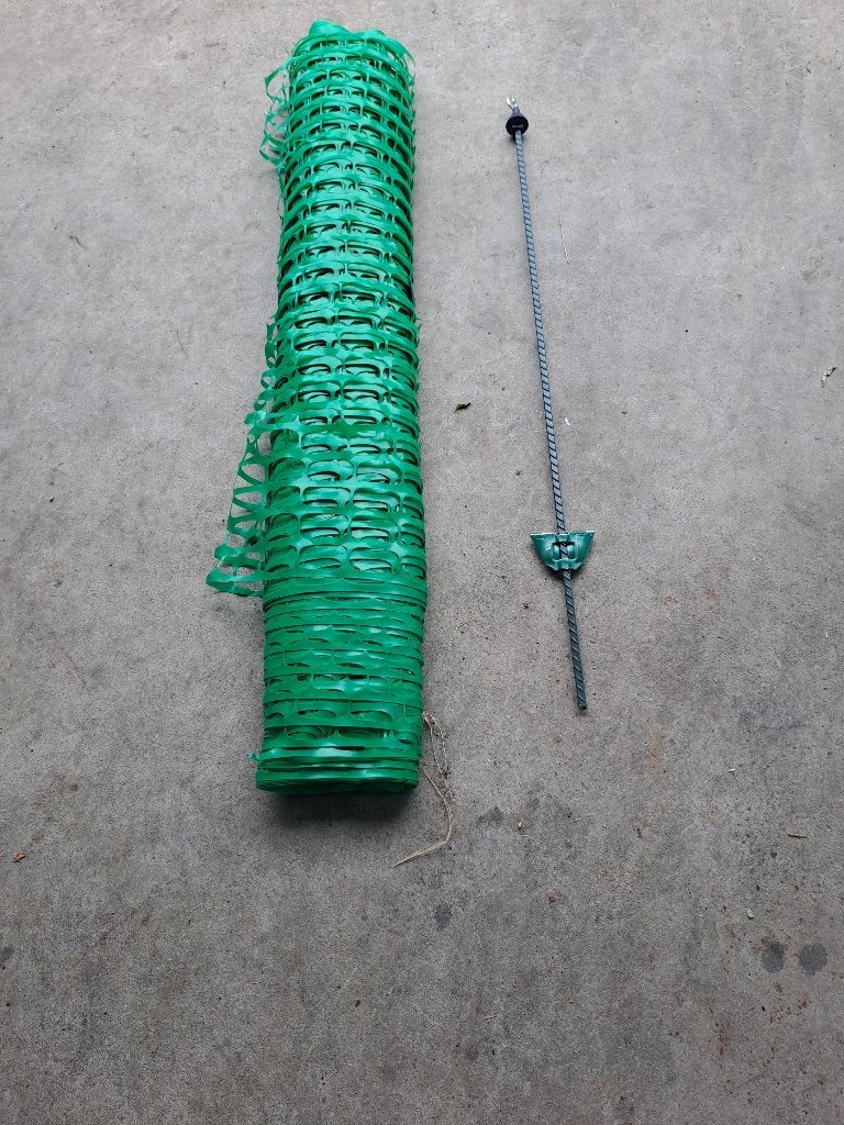 Afzetgaas groen met 20 stokken, Ophalen of Verzenden, Zo goed als nieuw, 20 meter of meer, Gaas