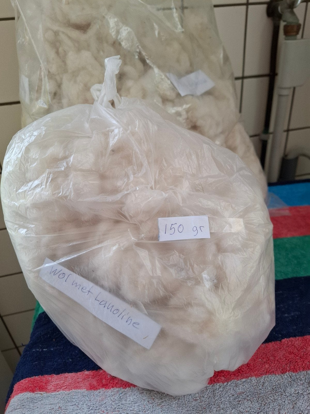 Wol met lanoline, zak 150gr, Ophalen of Verzenden, Nieuw