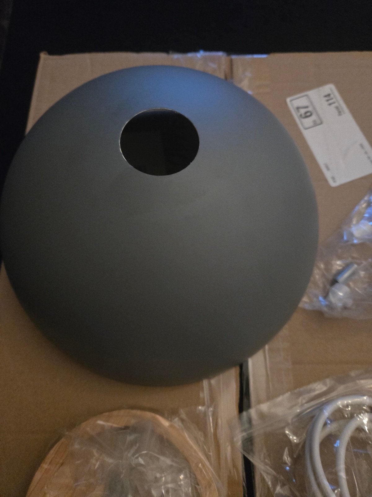Nieuw. Scandinavische hanglamp 25cm, Ophalen, Rond, Hanglamp, Metaal