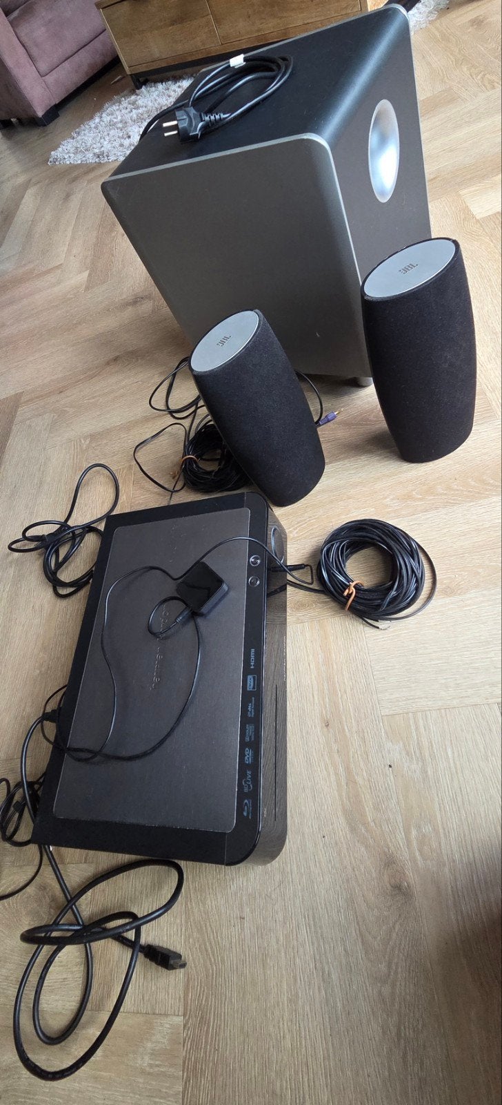 Harman Kardon BDS 270 + JBL CS68 Subwooferset met 2 speakers, Ophalen, Gebruikt, Harman/Kardon