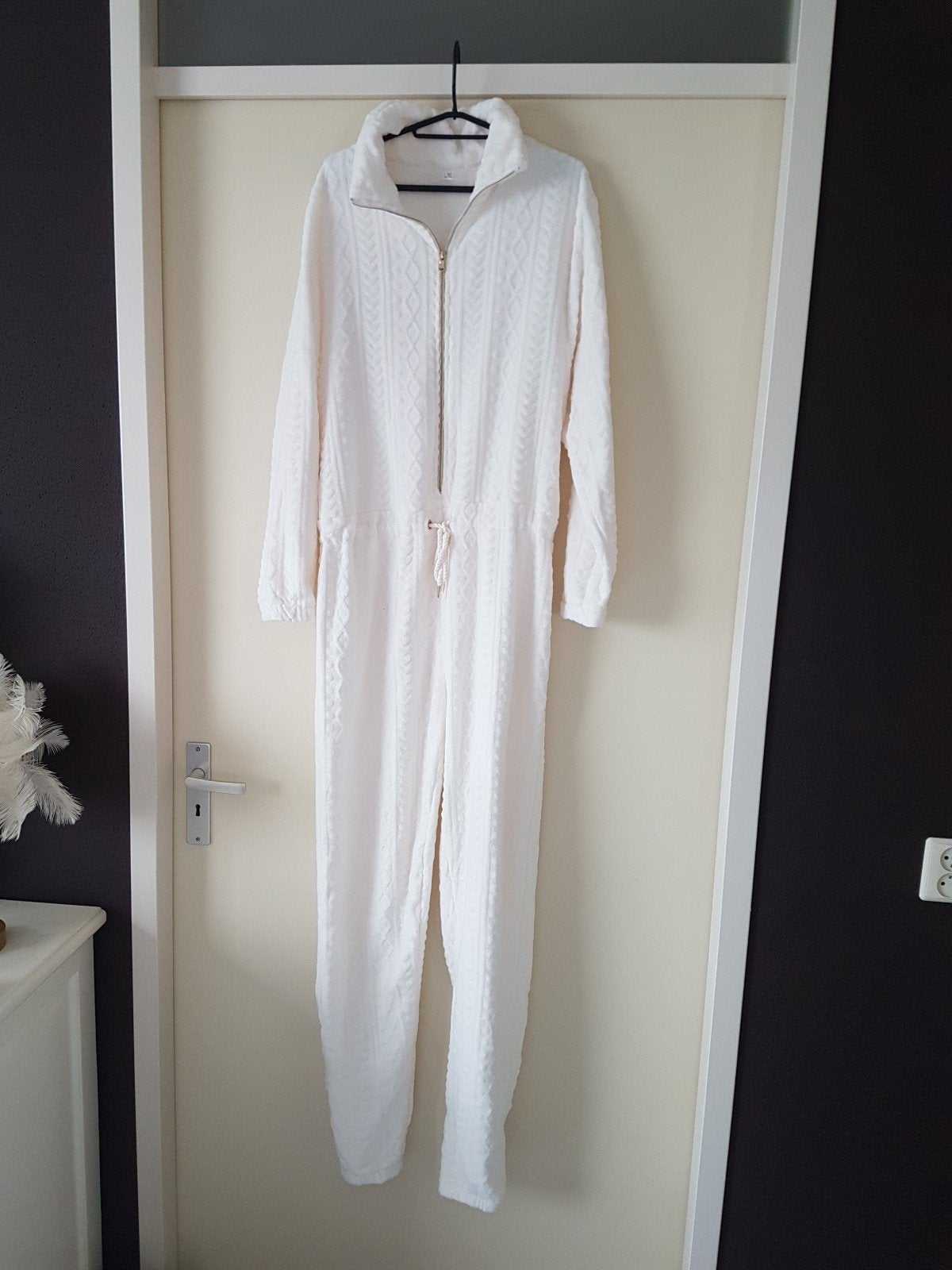 onesie wit met rits maat L/XL, Kleding | Dames, Verzenden, Zo goed als nieuw, Wit