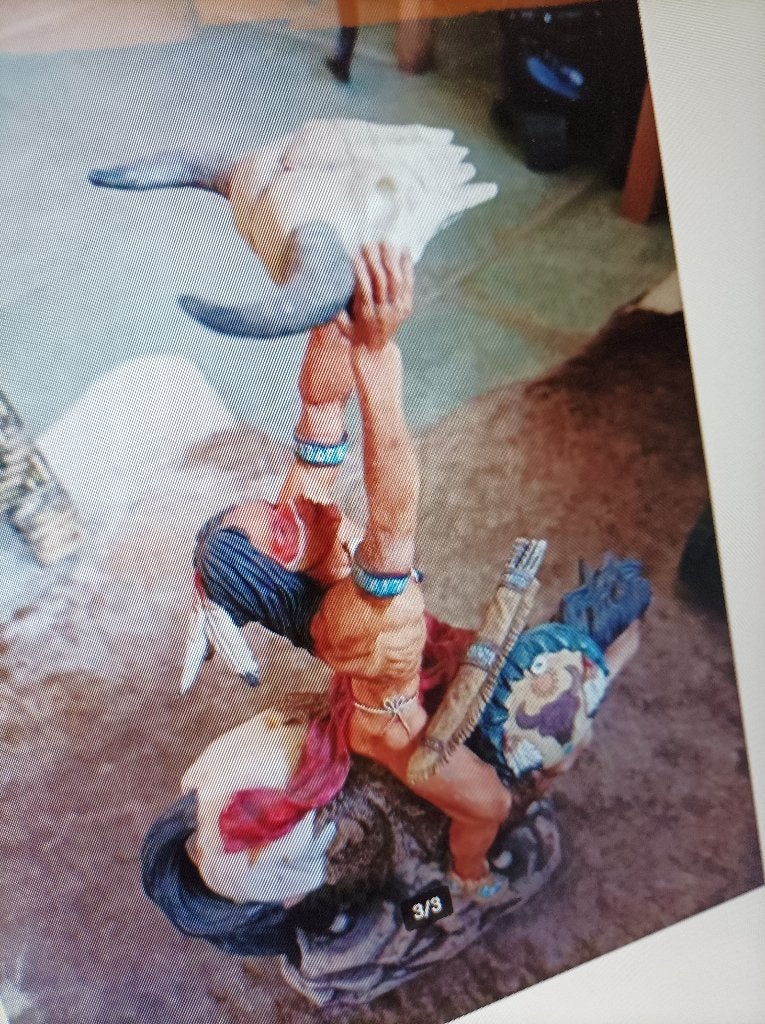 Een indiaan met een skull op een paard, Ophalen of Verzenden, Nieuw, Dier