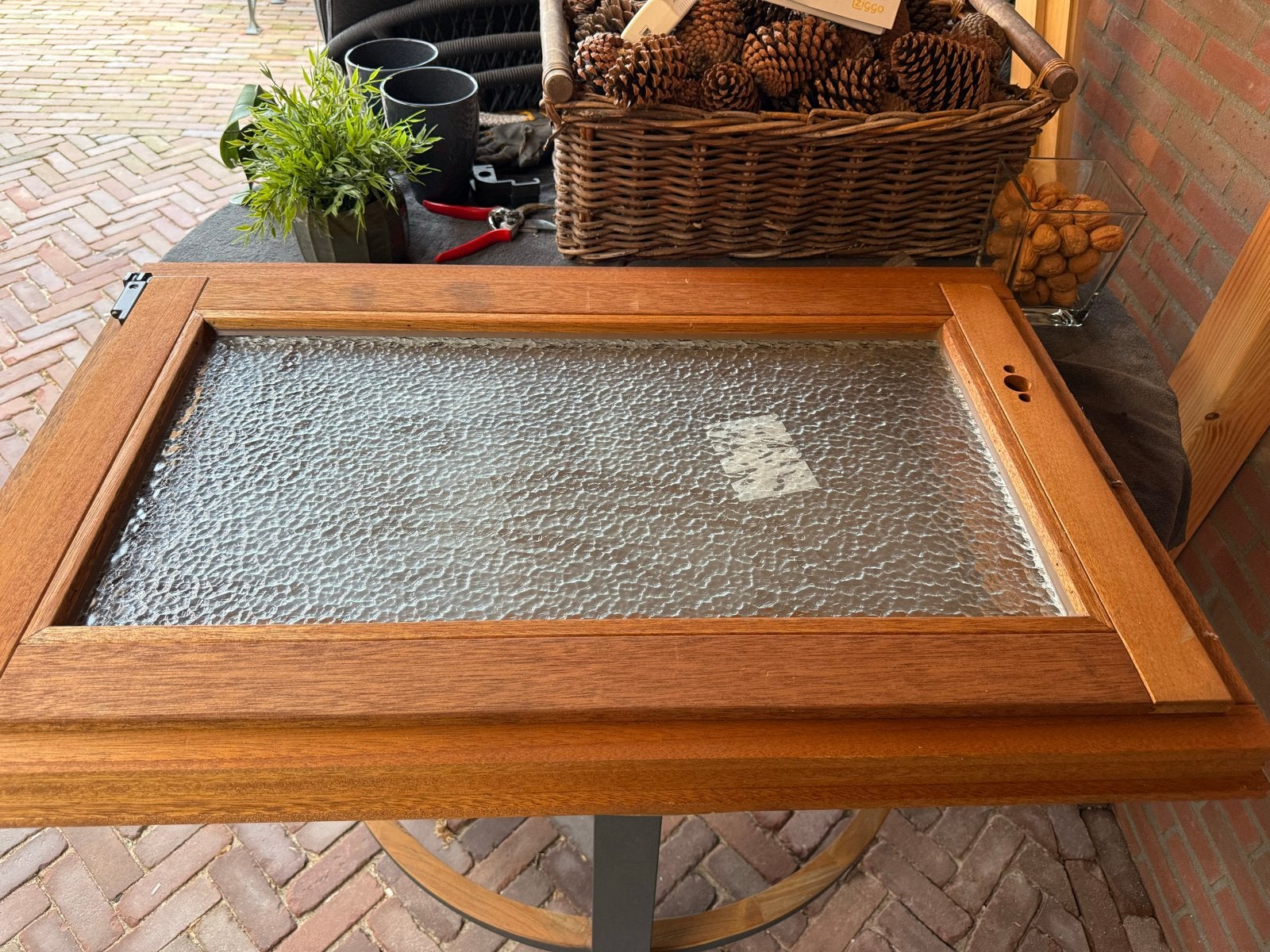 Hard houten draai/kiep ramen 94bij60 cm, Gevelraam of Ruit, Minder dan 80 cm, 80 tot 120 cm, Nieuw