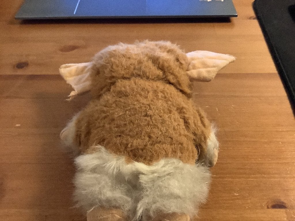 Vintage Gizmo knuffel Gremlins, 18 cm. schade aan oor, Ophalen of Verzenden, Gebruikt