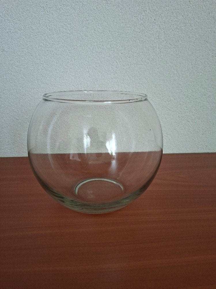 ronde glazen vaas, Ophalen of Verzenden, Zo goed als nieuw, Overige kleuren, Glas