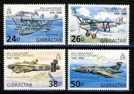 Gibraltar 822/25 Vliegtuigen 1998 postfris, Ophalen of Verzenden, Postfris