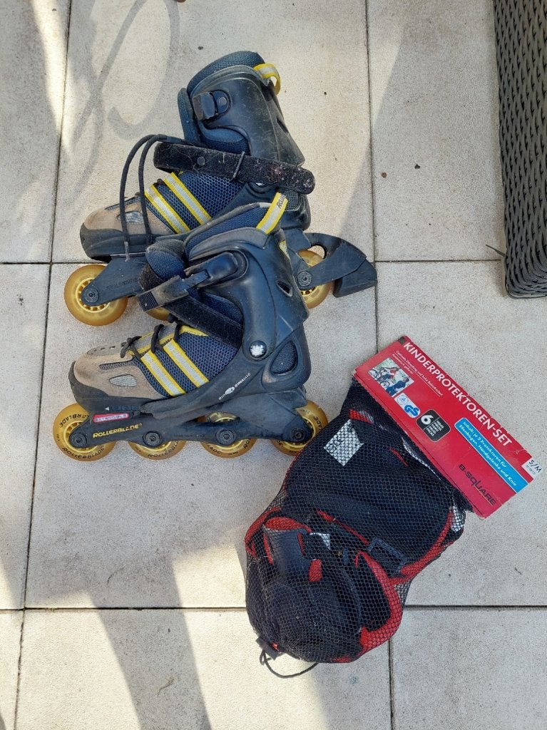 Rollerbank skeelers 32/37 met beschermingsset nieuw, Overige merken, Nieuw, Kinderen, Ophalen of Verzenden