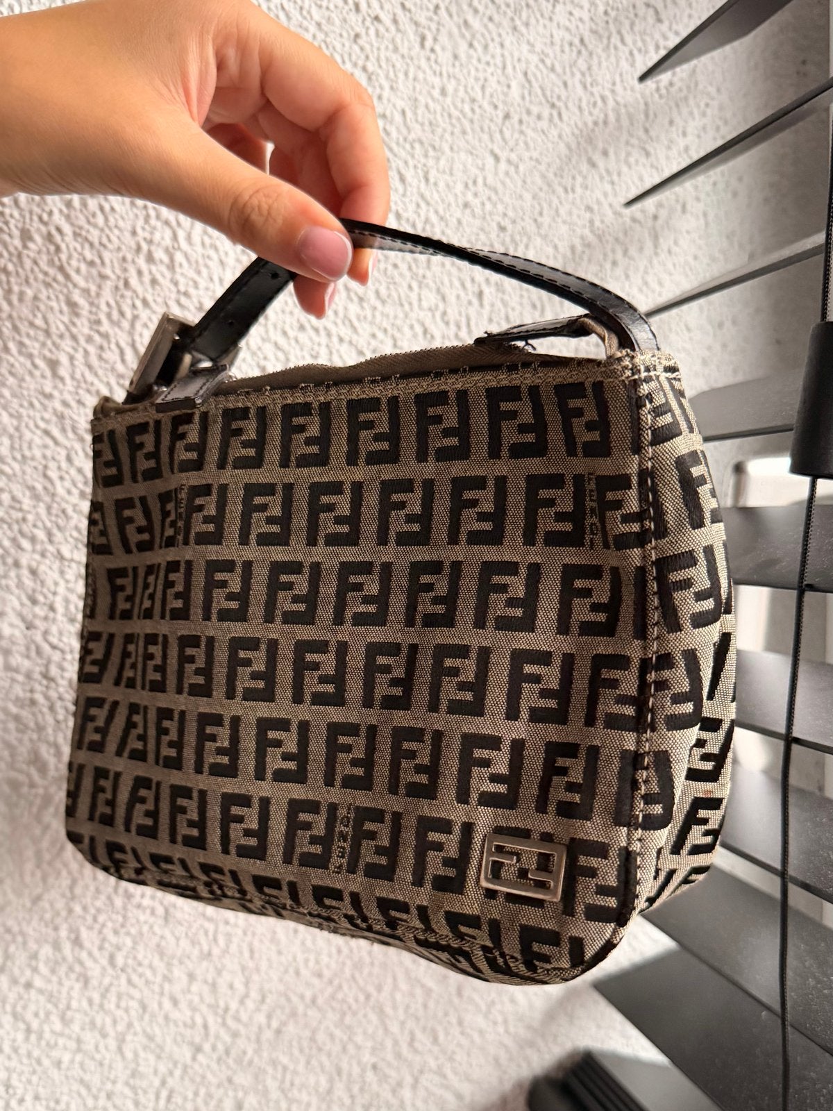 Fendi Zucca Handtas - Vintage Stijl, Ophalen of Verzenden, Gebruikt, Bruin, Handtas