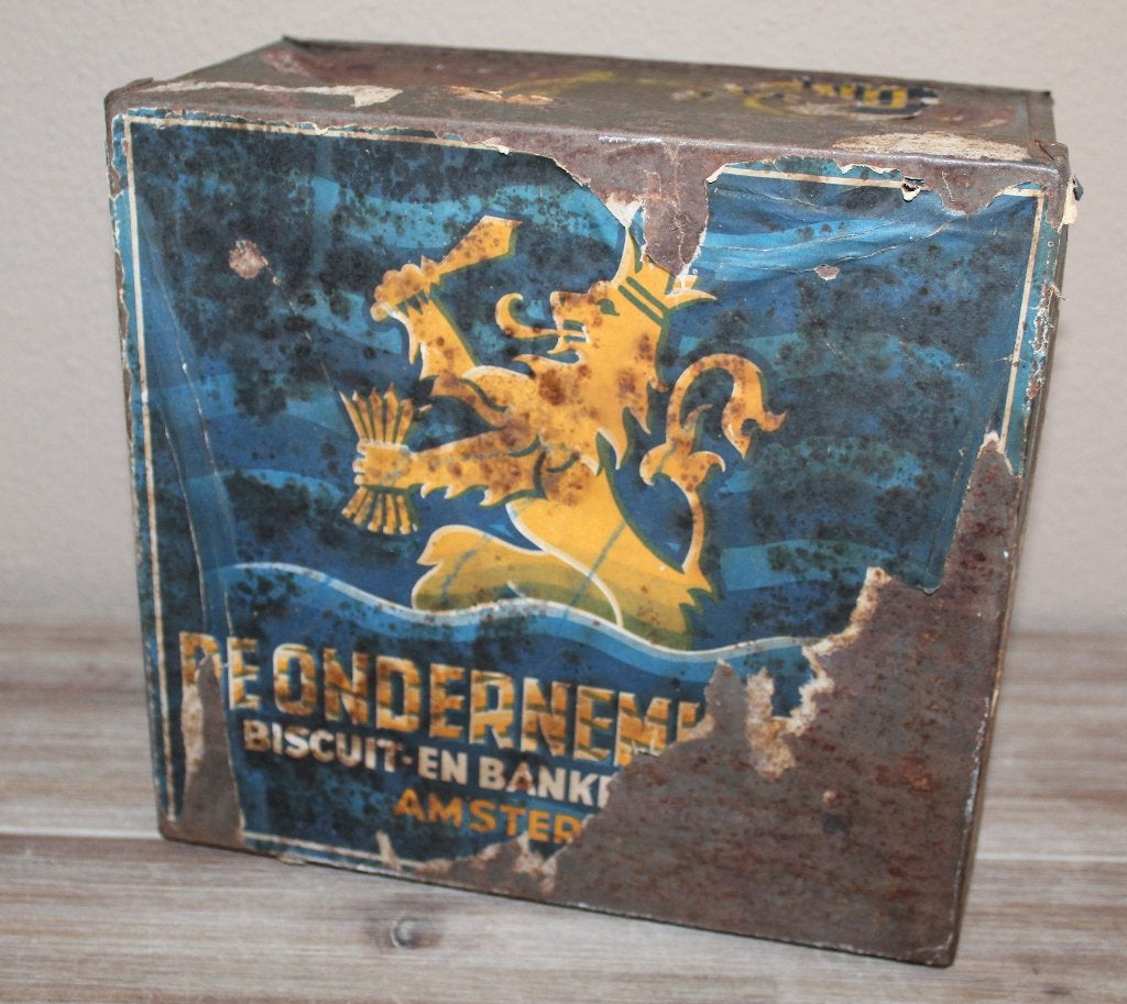 SALE Koekblik De Onderneming n.v.  Amsterdam , Verzamelen, Ophalen of Verzenden, Gebruikt, Koek(jes), Overige merken