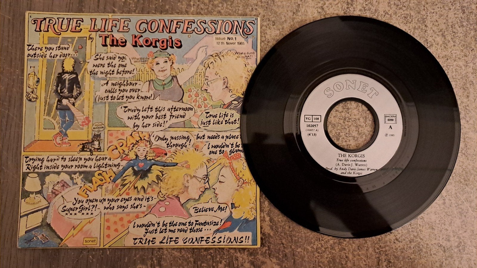 The korgis  - true life confessions, Gebruikt, 7 inch, Pop, Fotohoes