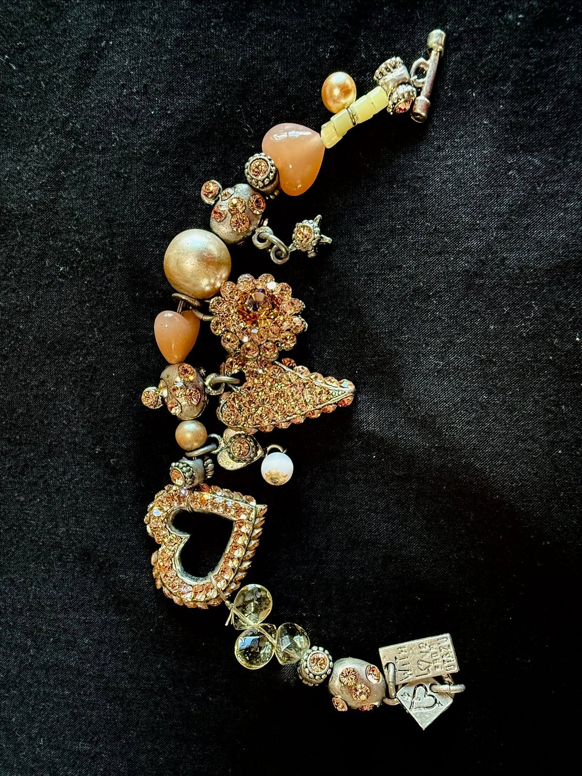 Otazu Bedelarmband - Peach & Hearts (Met Origineel Zakje), Ophalen, Zo goed als nieuw, Overige materialen