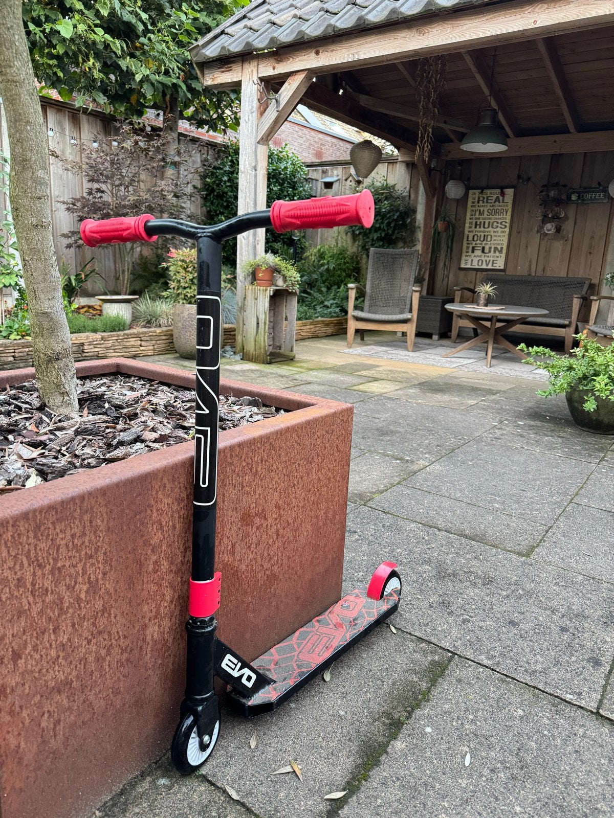 EVO Stuntstep Zwart/Rood, Ophalen, Zo goed als nieuw, Gewone step