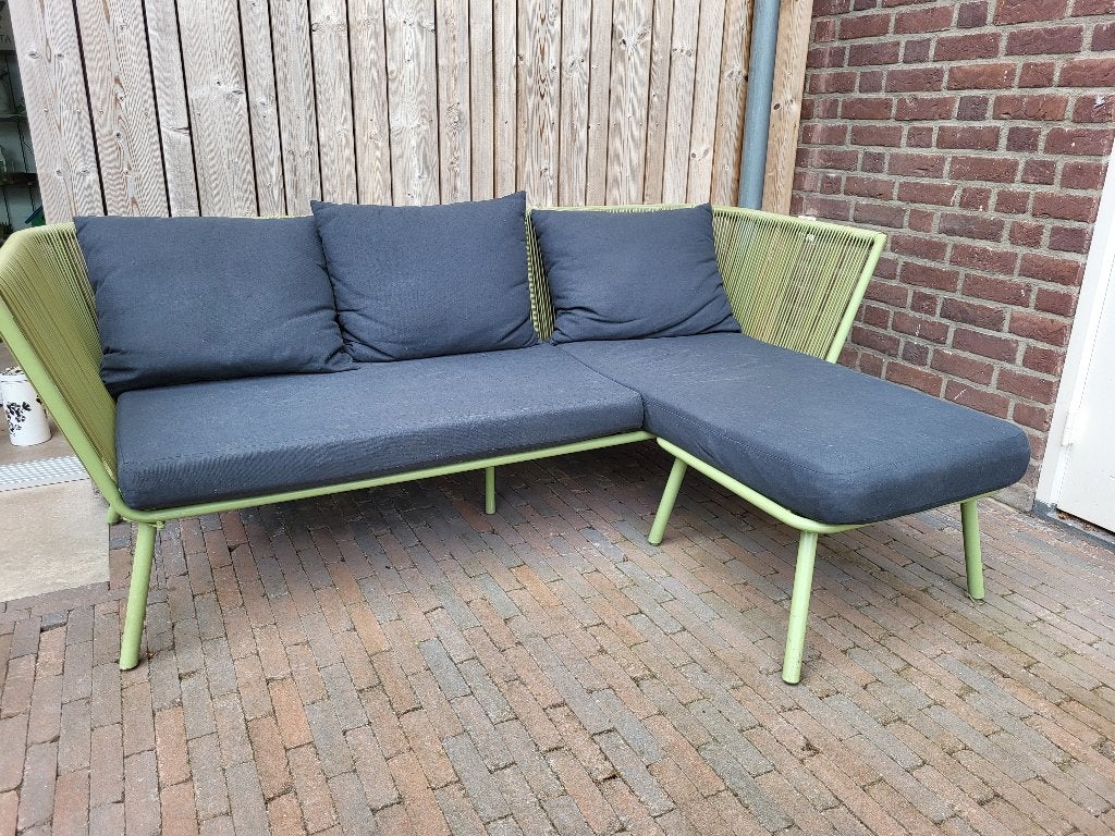 Loungebank (incl kussens), Ophalen, Gebruikt, Wicker, Loungeset