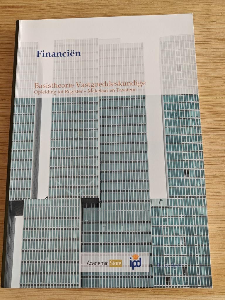 Financiën Basistheorie Vastgoedkundige - Nieuwstaat, B. de Boer, Nieuw, Gamma, HBO
