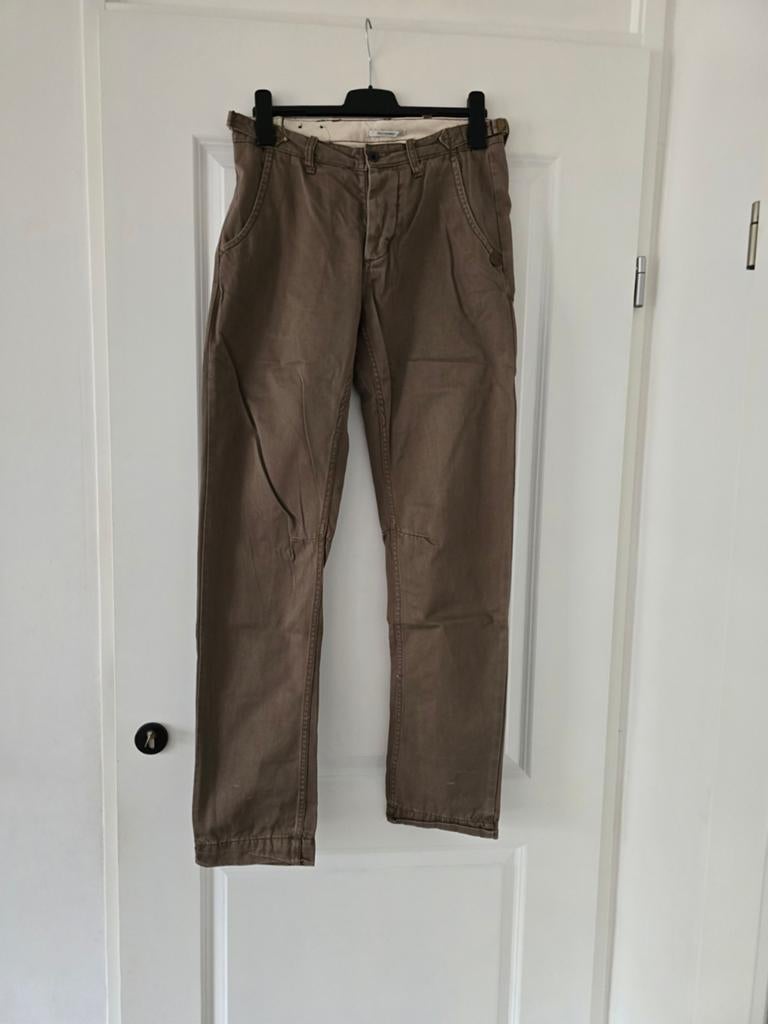 Scotch & soda Bruine heren chino broek, Overige maten, Ophalen of Verzenden, Gedragen, Onbekend