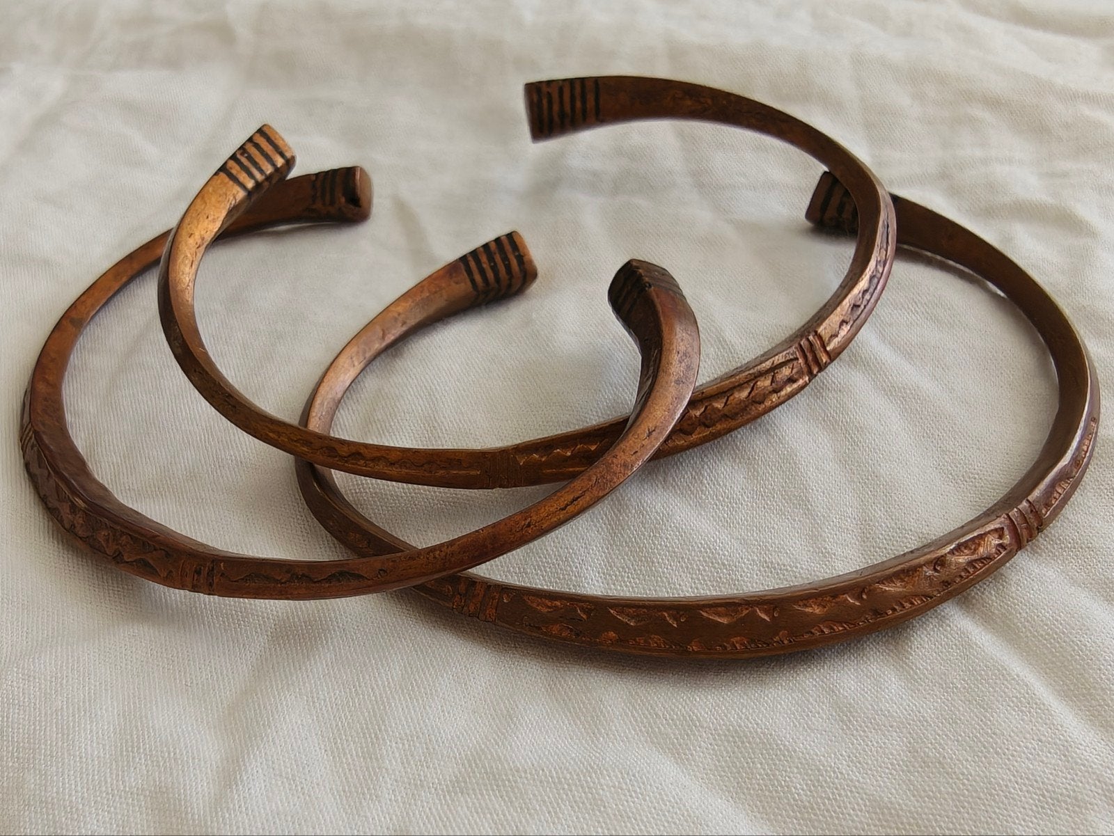 100% Handgemaakte Koperen Armband - Prijs per stuk, op is op, Ophalen of Verzenden, Nieuw, Bruin, Overige materialen