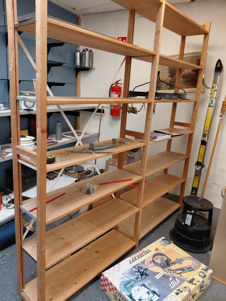 Lundia houten stellingkast met 14 legplanken, Ophalen of Verzenden, Lundia als ik het goed zeg, Gwen idee, Geen idee