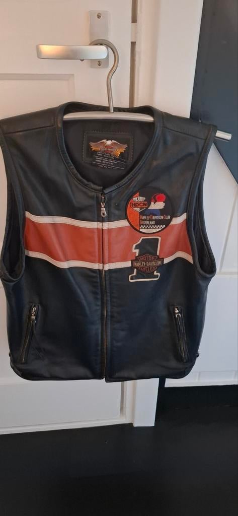 Bieden : Leren Harley Davidson vest, Ophalen, Overige typen, Heren, Harley Davidson