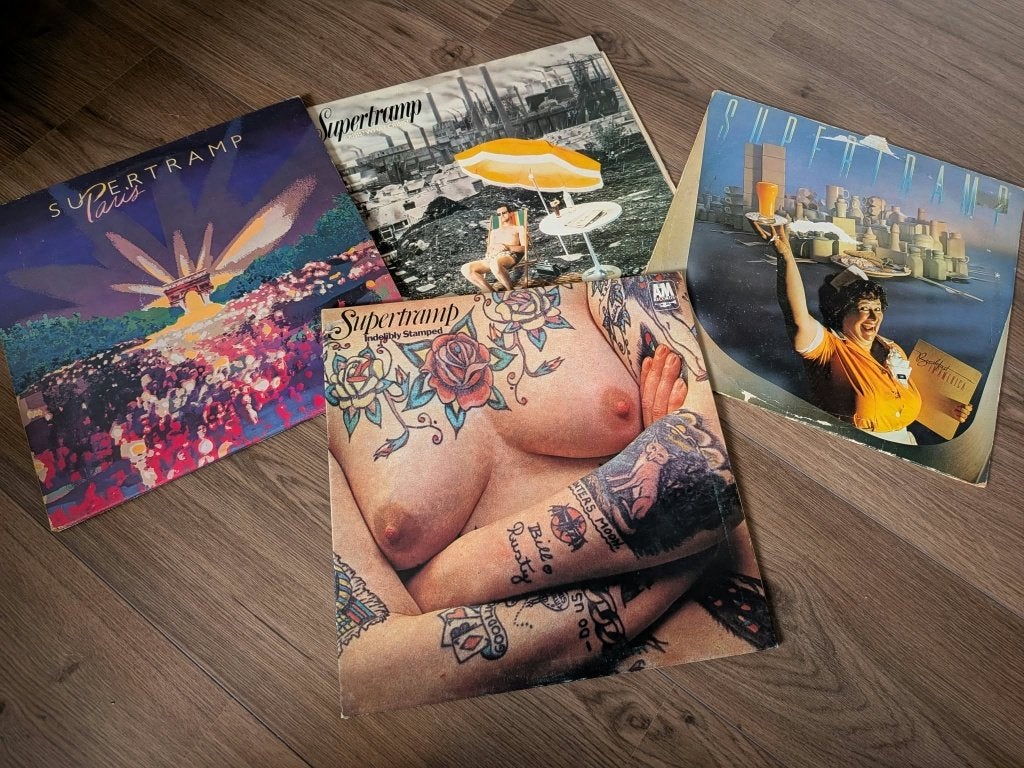 Supertramp - 3 LP's (Breakfast in America, Crisis, Paris), Cd's en Dvd's, Ophalen, LP, Gebruikt, 12 inch