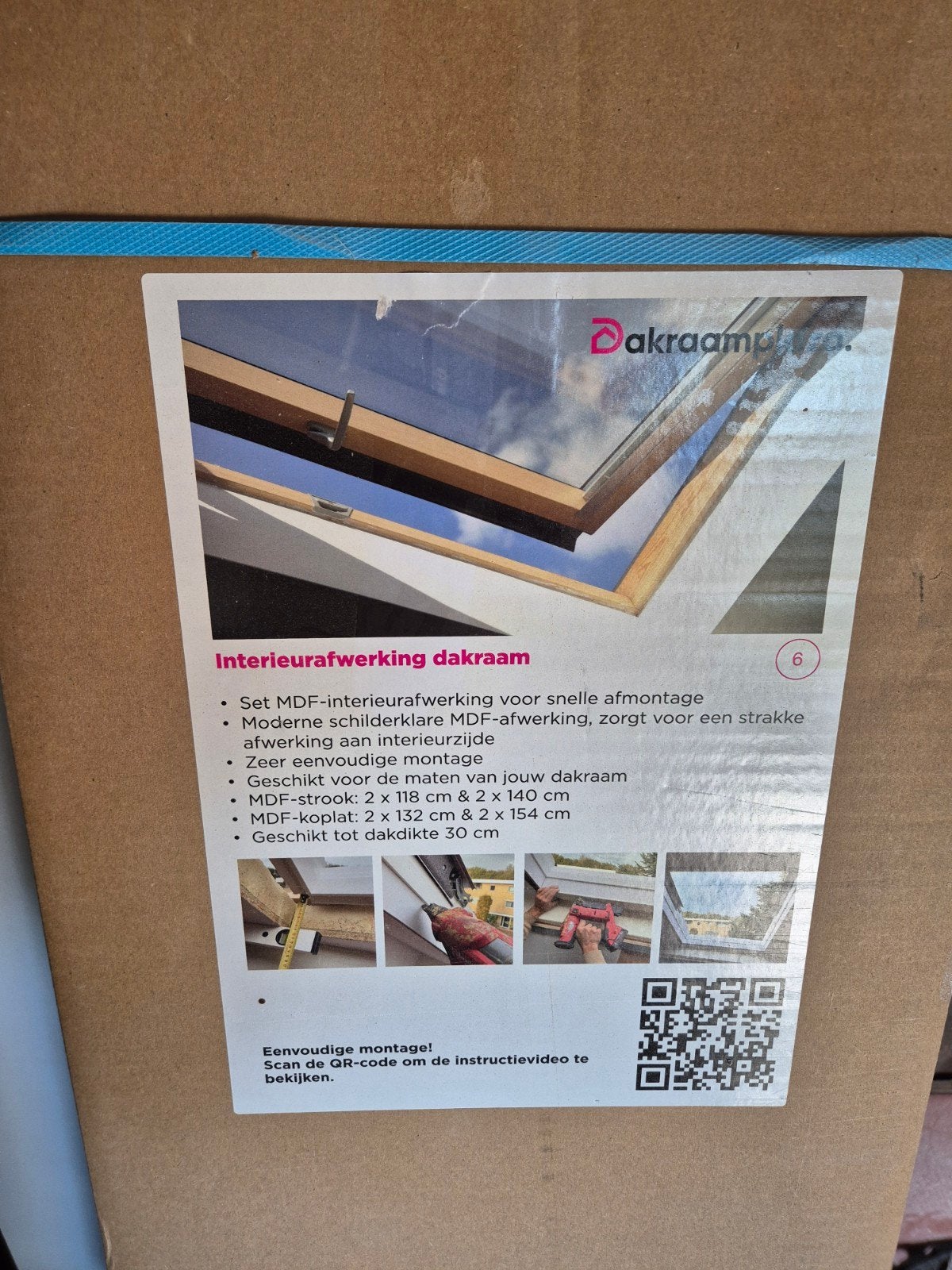 Dakraam Interieurafwerking MDF - Nieuw in verpakking, Ophalen, 120 tot 160 cm, Nieuw, 120 tot 160 cm
