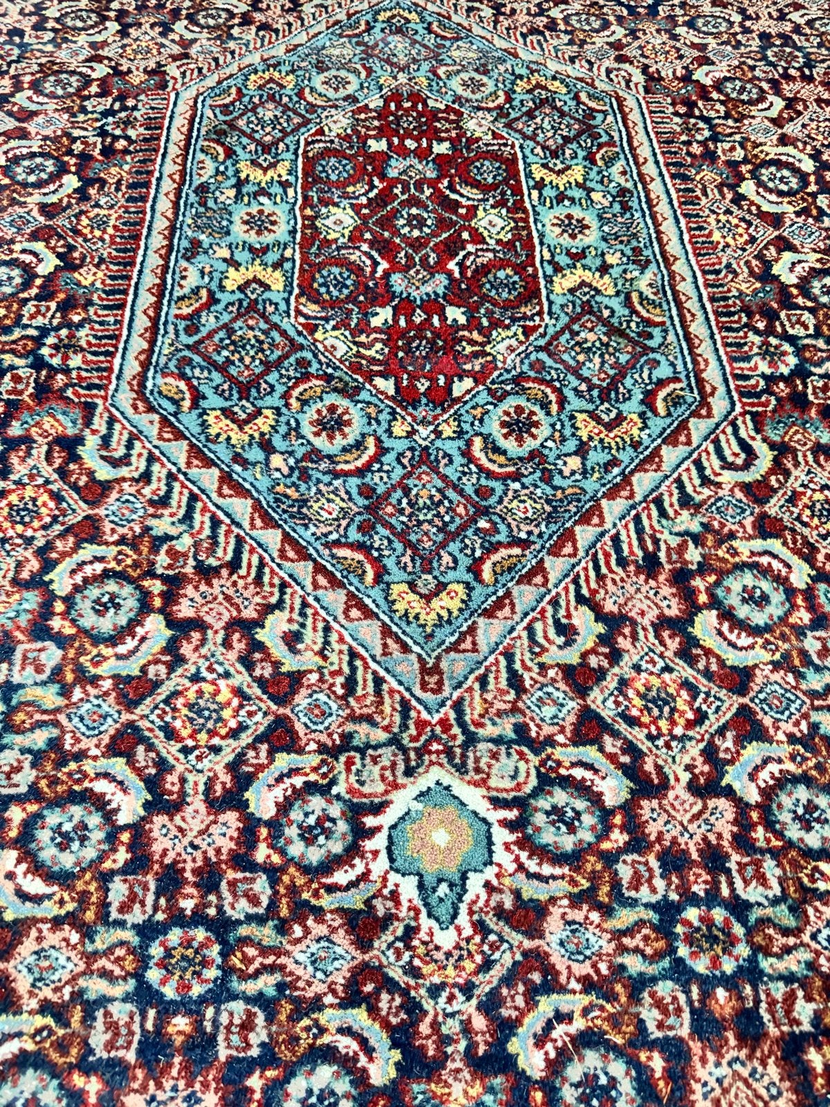 Handgeknoopt wollen tapijt - Bidjar design, Ophalen, Gebruikt, 200 cm of meer, 200 cm of meer