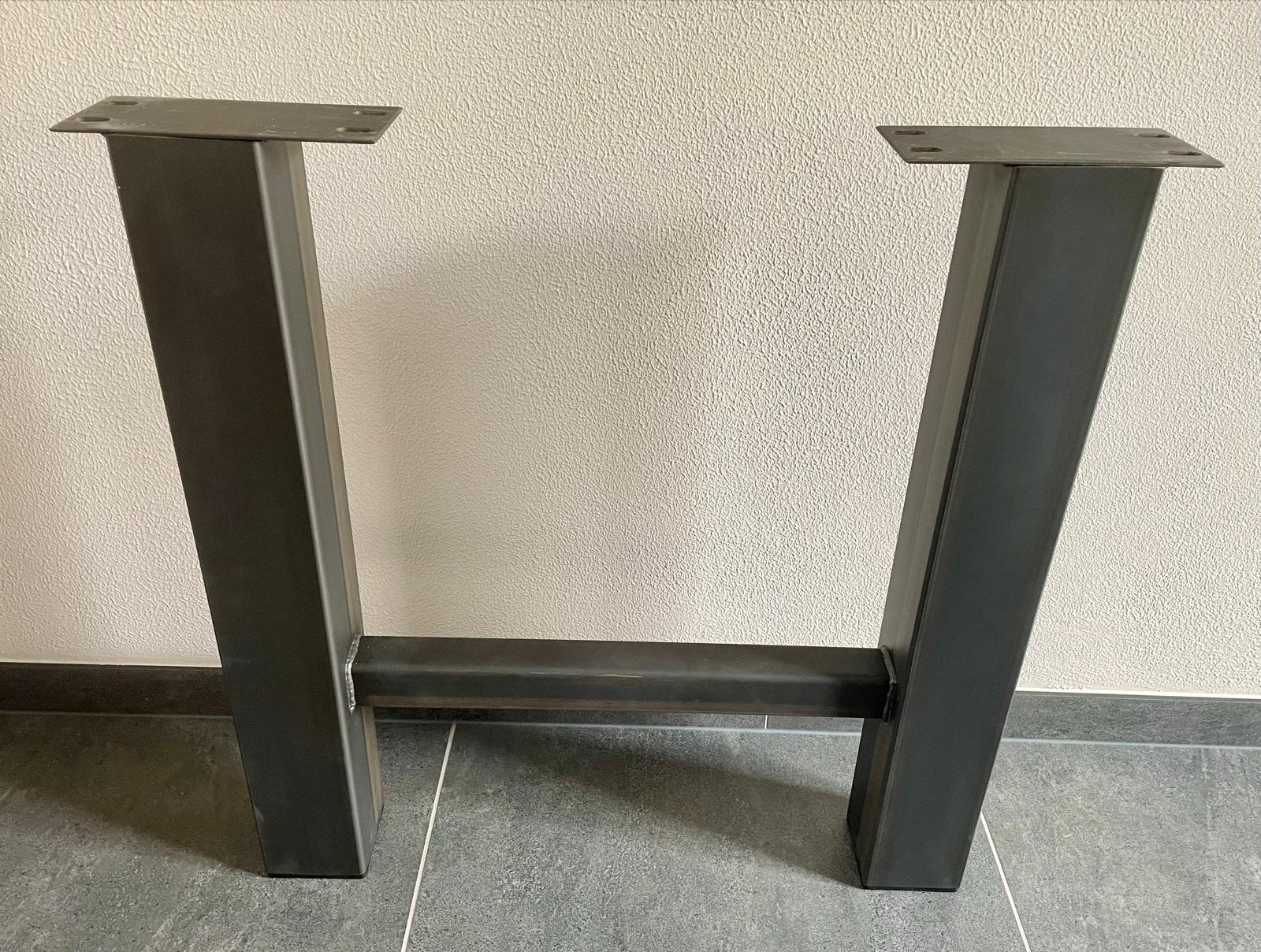 Metalen Tafelpoot - H-vorm - Zwart - 70 cm hoog, Ophalen, Tafelpoot, 50 tot 100 cm, Zo goed als nieuw