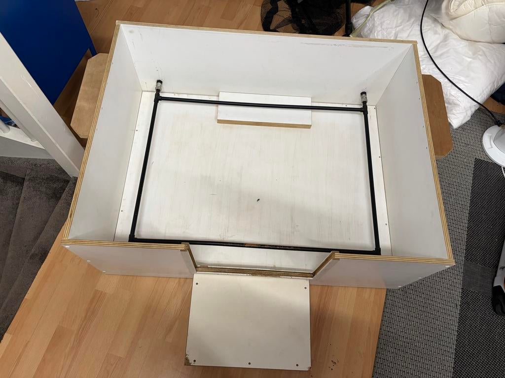 nette werp kist, Ophalen of Verzenden, Zo goed als nieuw, 110 cm of meer, Minder dan 65 cm