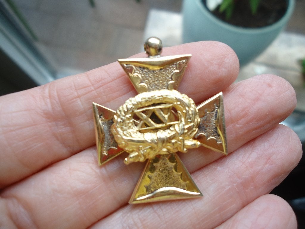 echt zilveren nederlands officier kruis goud verguld gemerkt, Ophalen of Verzenden, Zilver, Nederland