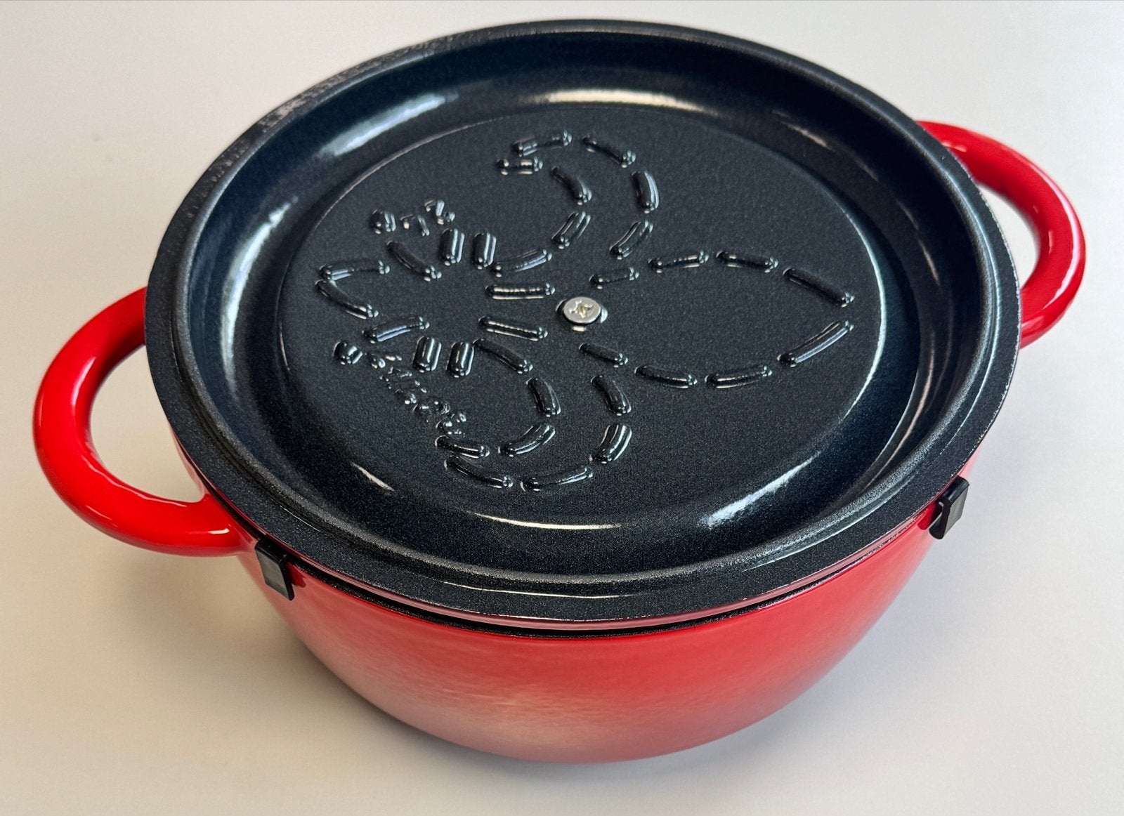 Fontignac Gietijzeren Braadpan - Rood (24 cm), Nieuw, Ophalen of Verzenden, Geschikt voor inductie, Braadpan
