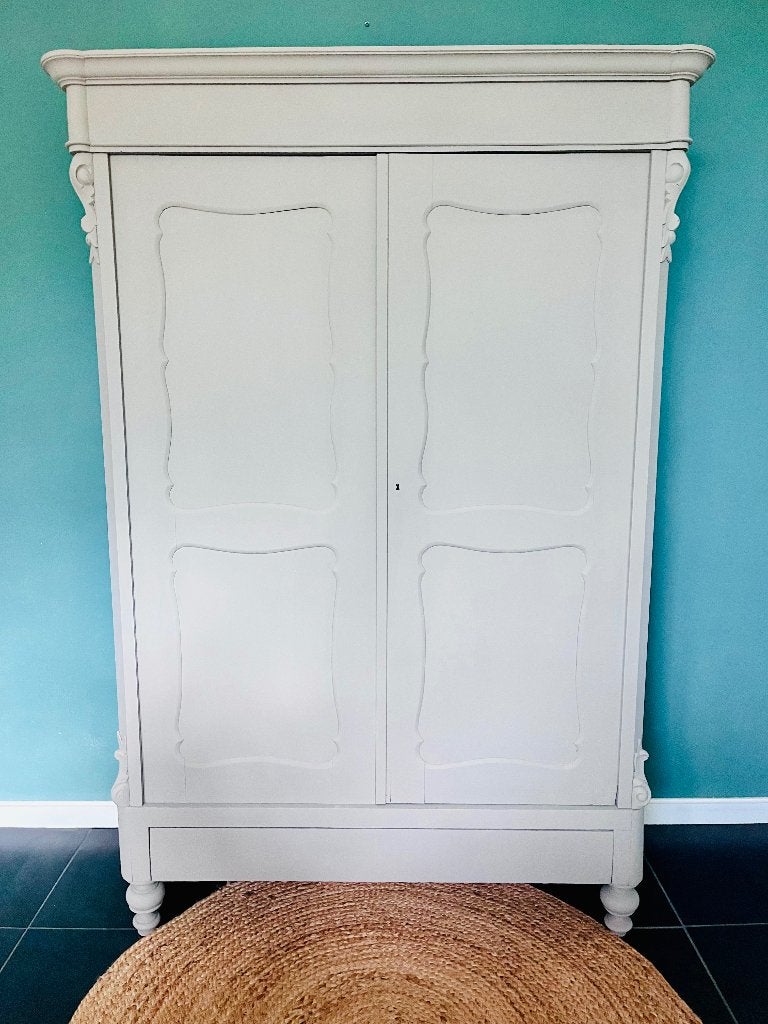 Biedermeier meidenkast kleding linnen leg kind baby demontab, Ophalen, Gebruikt, Met deur(en), Eikenhout