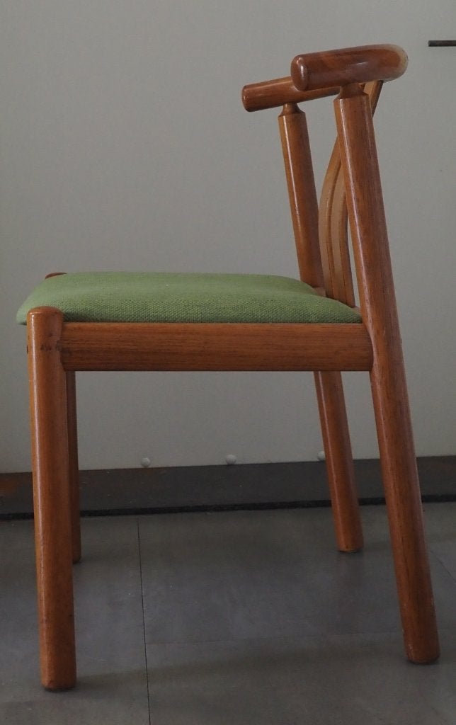 4 mid century eetkamerstoelen |  Frydendal, Ophalen, Gebruikt, Bruin, Vier
