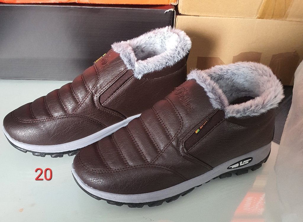 Warme Gevoerde unisex Enkelboots/Snowboots (bruin) Maat: 42, Kleding | Heren, Bruin, Boots, Nieuw, Ophalen of Verzenden