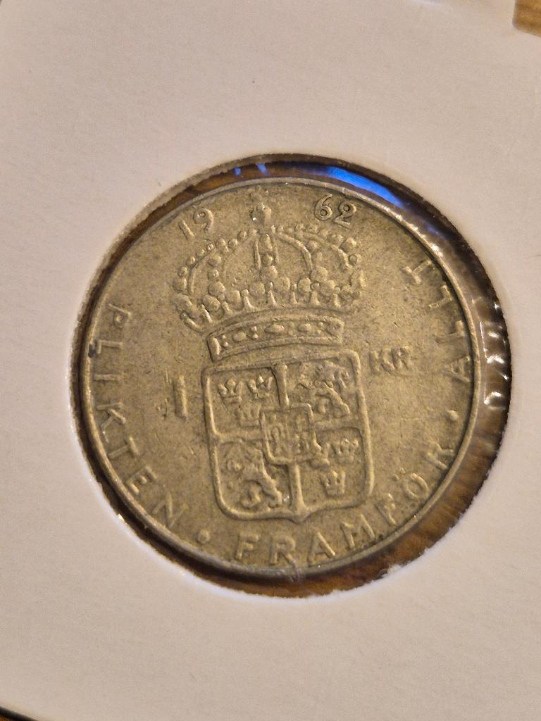 Zweden - 1 Krona 1962 (Zilver), Verzenden, Overige landen, Losse munt, Zilver