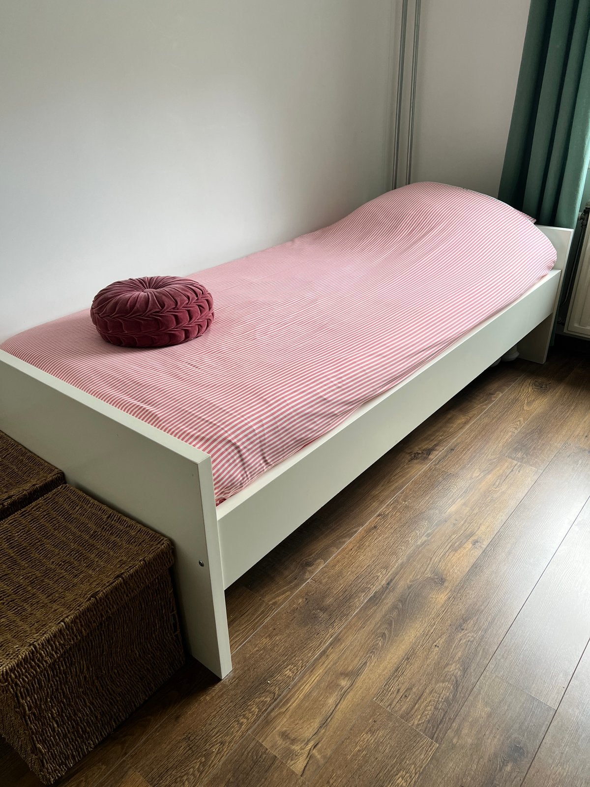 Auping eenpersoonsbed 90x200, Ophalen, 90 cm, Eenpersoons, Wit