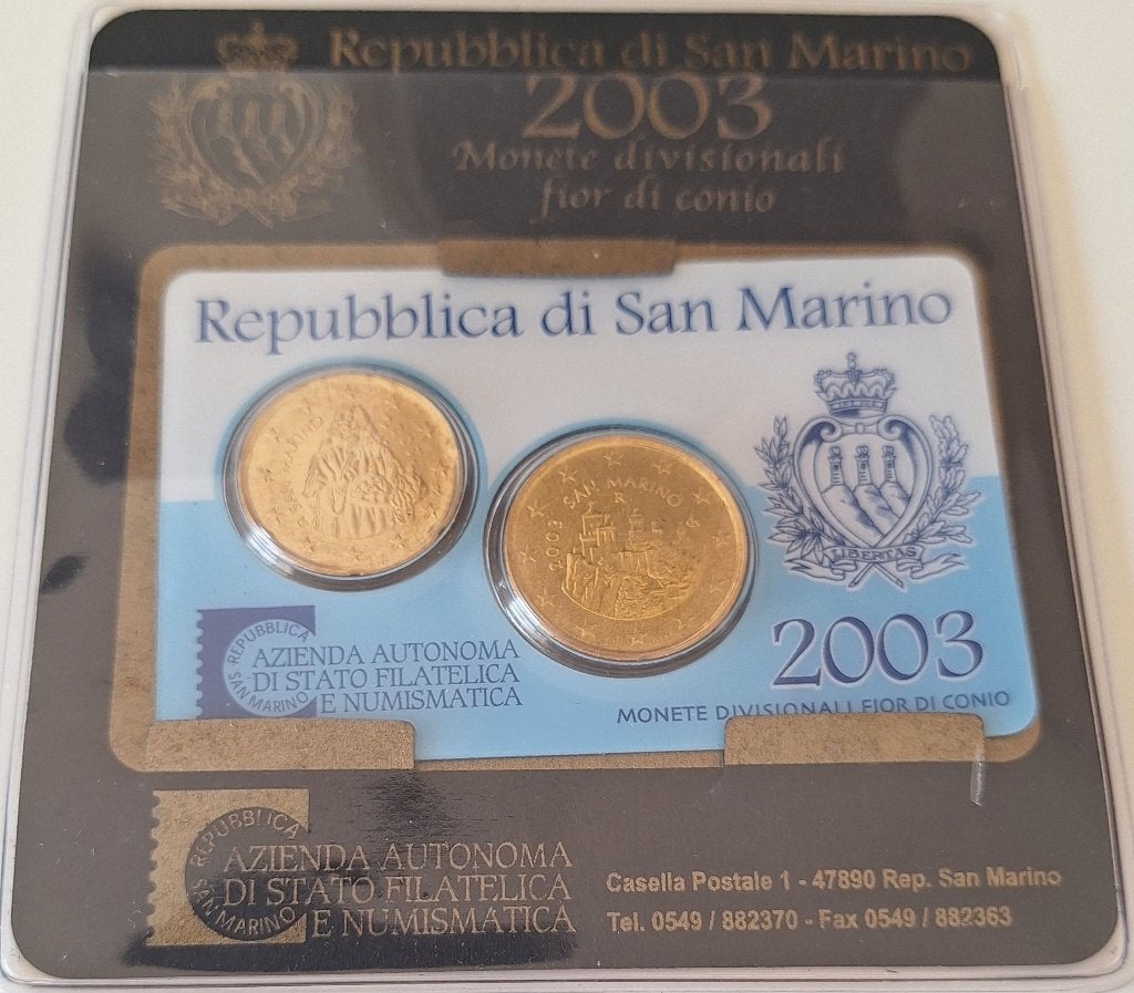 San Marino Coincard 2003 - UNC, Verzenden, San Marino, Overige waardes, Setje