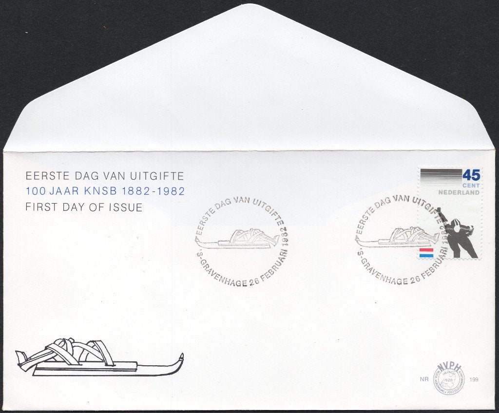 E199 - 100 jaar KNSB- schaatsen, Verzenden, Onbeschreven, Nederland