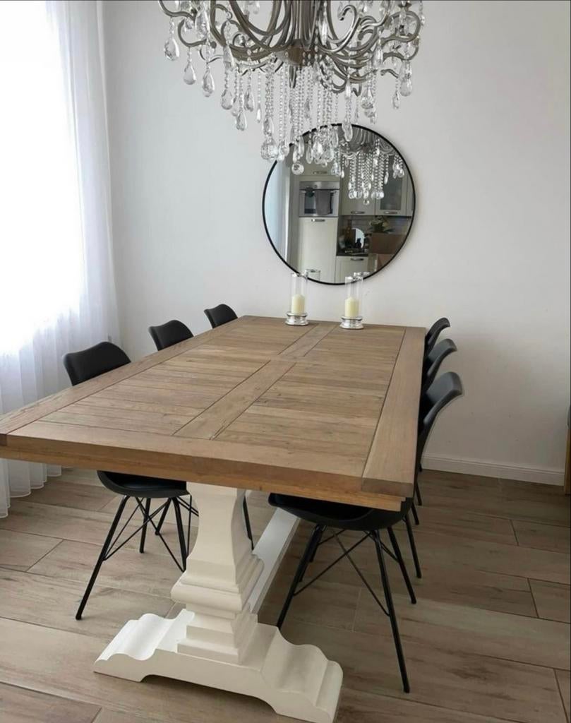 Kloorster tafel  met wit onderstel, Huis en Inrichting, Tafels | Eettafels, Ophalen, Gebruikt, 50 tot 100 cm, 150 tot 200 cm