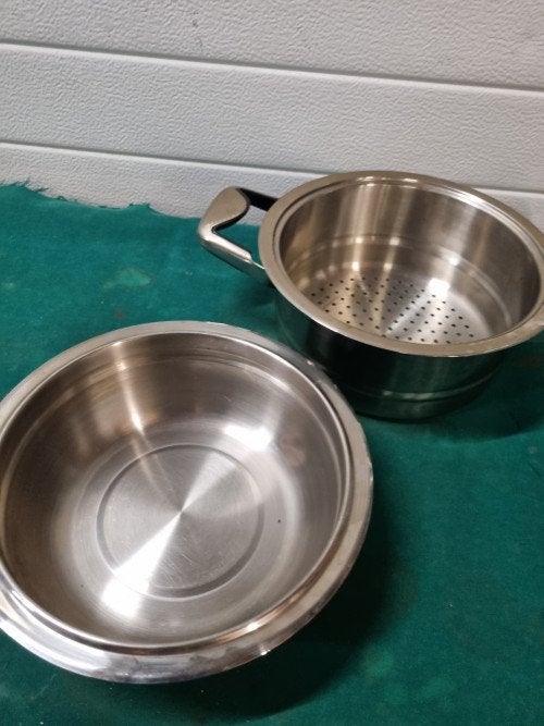 pan stoominzet pan met uitlek schaal, Ophalen of Verzenden, 'T Olde Gre-j, Info@toldegrej.nl, Endepoelstraat 20f Didam