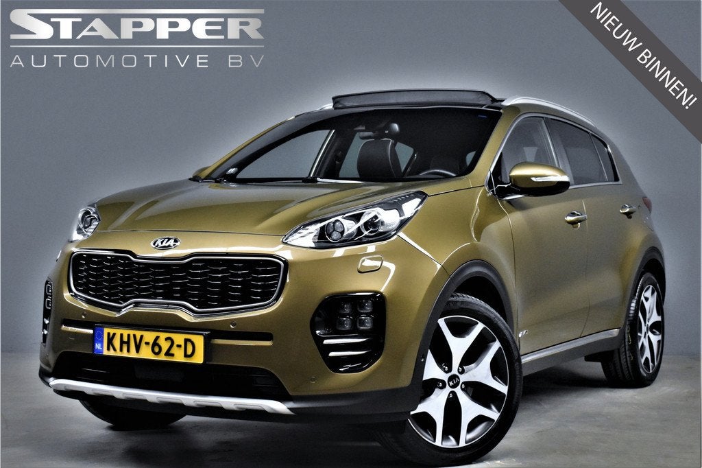 Kia Sportage 1.6 T-GDI 177pk Automaat 4WD GT-Line 1e Eig. Pa, Auto's, Kia, Gebruikt, 4 cilinders, Leder, Bedrijf