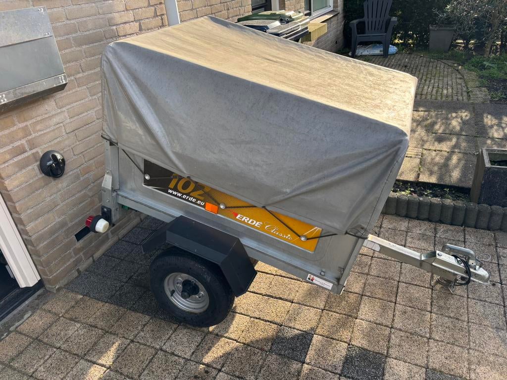 Erde 102 transportwagen/aanhanger met huif, 80 tot 100 liter, Ophalen, Zo goed als nieuw, Transportkar