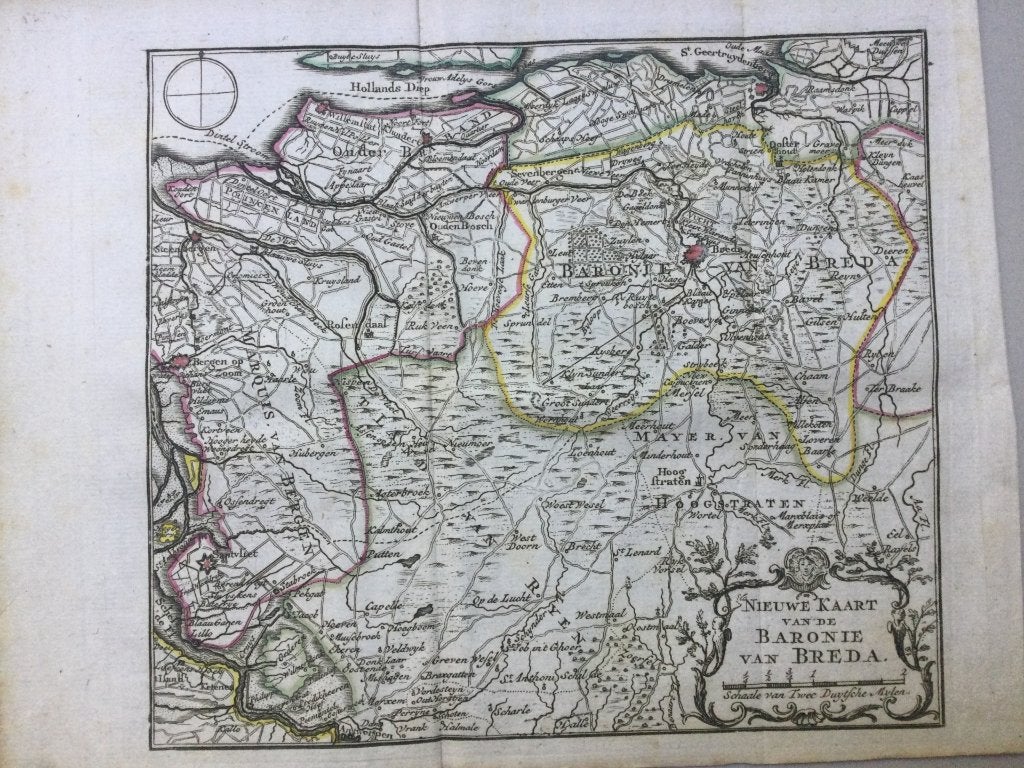 Breda, Baronie van Breda, de Leth, 1740, Cartografie, 25 cm, 21 cm, 1700 - 1799